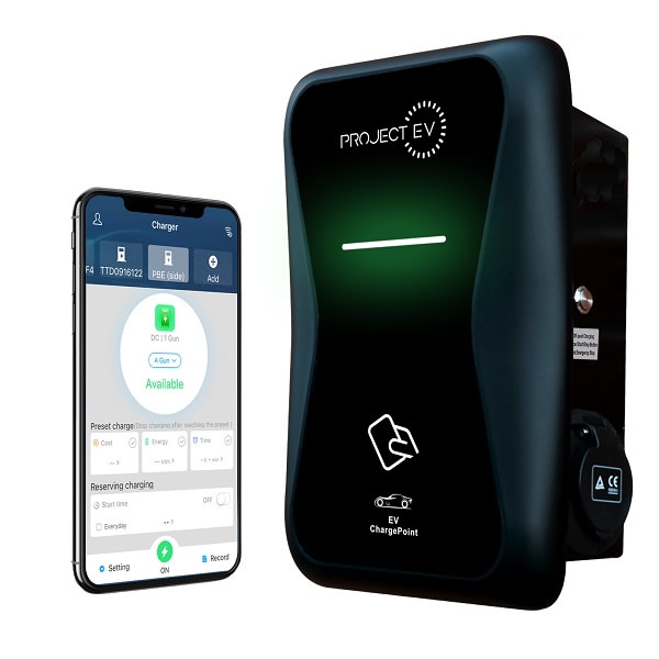 Project EV 7.3kW Pro Earth Wall AC Car Charger 32a Single Phase Project EV 7.3kW Pro Earth Wall AC Car Charger 32a Single Phase